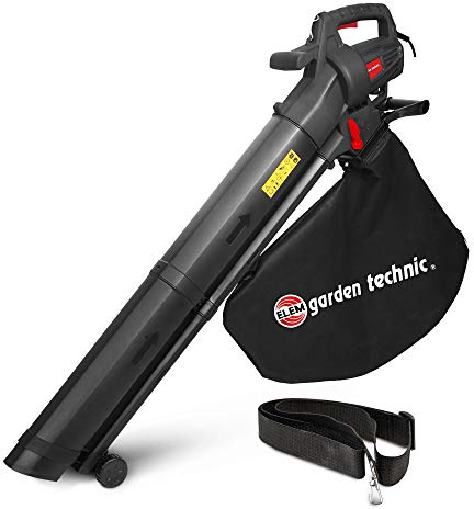 Aspirateur Souffleur Broyeur de Feuilles 3000W - 270 km/h - 10:1 - Sac 35L - Elem Garden