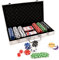M.Y Texas Hold'em Pokerset 300-teiliges Set im Aluminiumkoffer mit 11,5 g schweren Pokerchips, 2 Decks Spielkarten, Dealer-, Big Blind- und Small Blind-Buttons und 5 Würfeln
