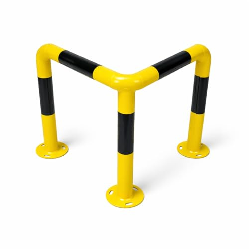 Protection pour coins en acier, coins en acier, arceau de protection noir/jaune pour protéger les étagères et les étagères - Protection contre le démarrage - Protection des étagères - Bornes