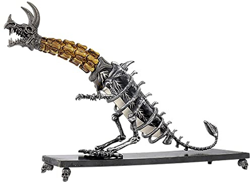 Cuchillo Medieval decoración Esqueleto Dinosaurio de Toledo | Cuchillo Medieval para decoración verdaderamente Hecho en Toledo sobre tablón de Madera (27,5cm) | Decoración Medieval, Vikingos | 32571