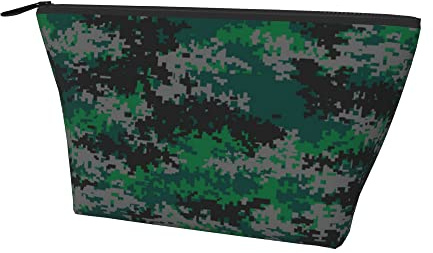 Neceser de Camuflaje Camuflaje Caza Bolsas de Maquillaje para Mujeres Cosméticos Bolsa de Transporte Almacenamiento de Maquillaje, Bolsas organizadoras de artículos de tocador Ligeras con Cremallera