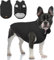 meioro Winter Hundemantel Warme Hundejacke, Kaltes Wetter Haustier Kleidung Winddichte Welpenmäntel, Hund Fleeceweste Weiches Sweatshirt für Kleine Mittlere Hundepullover Outfit (Schwarz,XXL)