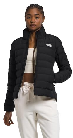 The North Face Women's Aconcagua 3 Jacket - Wind & Water Resistant Puffer Coat with Down & Synthetic Blend Insulation, TNF Black-NPF, Medium
