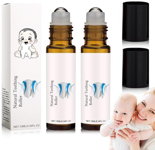 2PCS Baby Zahning Öl Roller, 10ml*2 Teething Roller Baby, Teething Oil Roller, Zahning Natürliche Schmerzlinderung Roller, Zahnen Natürliche Schmerzlinderungsrolle, Zahnungsbeschwerden Reduzieren
