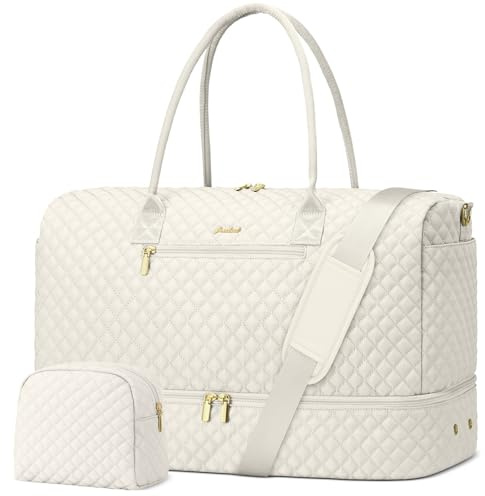 Sac de voyage pour la nuit – Sac de sport pour femme avec compartiment à chaussures – Sac de voyage avec trousse de toilette – Sac de sport avec poche humide pour salle de sport, hôpital pour travail