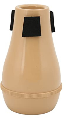 Trumpet Mute Wood Trumpet Mute Silencer Praktisk ABS Lätt kompakt ljuddämpare för musikentusiast (Träfärg)