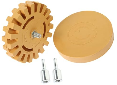 Tofficu 2 pièces Roue Gomme Décapante Gomme Caoutchouc pour Enlever Autocollants et Vinyles sur Voiture Camion Outil