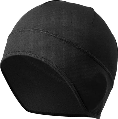 Unisex Skull Cap Beanie, Winter Running Hat, Lightweight Stretchy Material, Athletic Style, Cold Weather Sports (UK, Alpha, One Size, Black)