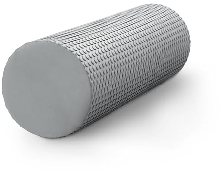KAYMAN Sports Foam Roller, Deep Tissue Muscle Recovery, 44.5 x 15cm, Grey | EVA foam, portable, boosts circulation, eases tension & soreness, 350g self-massager, back, legs, gym, pilates, yoga