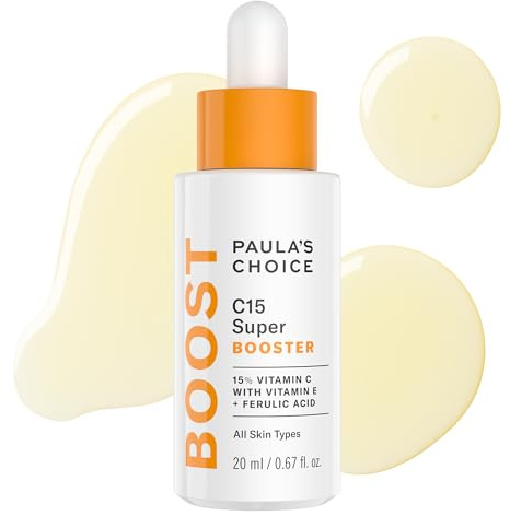 Paula's Choice BOOST C15 Super Booster, 15% Vitamin C Serum for Face, Face Serum with Vitamin E & Ferulic Acid for Discoloration & Glow, Fragrance-Free, 0.67 Fl Oz