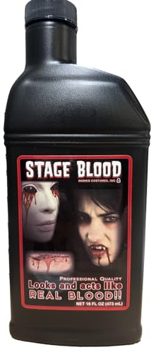 Bottle of Fake Vampire Blood Halloween Fancy Dress Theatrical Make-Up 0.4L