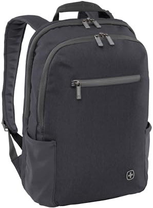 WENGER CityFriend Laptop-Rucksack, Kompakt, Notebook bis 16 Zoll, Tablet bis 12 Zoll, 19 l, Damen Herren, RFID-Schutztasche, Business Uni Schule Reisen, Schwarz, 602809