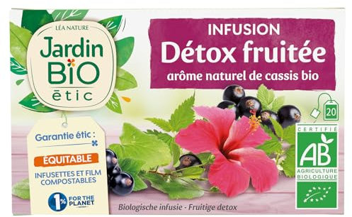 Jardin BiO étic - Infusion Détox fruitée - bio - Thé, infusion et jus - Certifié AB - Sachet de 30g