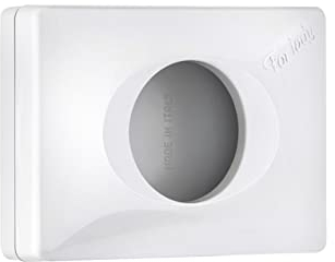 Hygienebeutelspender Kunststoff weiß | für Wandmontage, incl. Befestigungsschrauben | für Hygienebeutel aus PE-Folie | B 13,5 x H 9,5 x T 3,2 cm