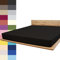 JONA SLEEP® Spann-Bettlaken (180-200 x 200 cm) Premium Spannbettlaken - 220gm² - hält über 150 Wäschen Stand | ÖKO-TEX 100 (Schwarz)