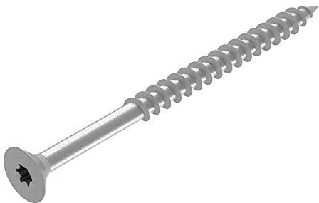 SECCARO Lot de 150 vis à bois pour panneaux d'aggloméré, 4 x 60 mm, en acier inoxydable V2A VA A2, avec filetage partiel, TX/six pans creux