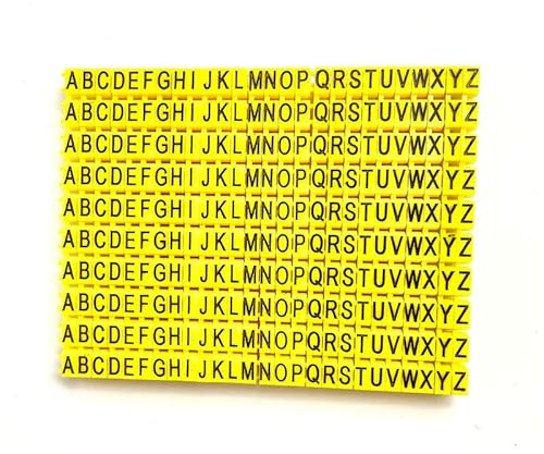 Marqueurs de numérotation de fil SEIWEI, marqueurs de fil colorés, lettres A-Z, marqueurs de câble, étiquettes de numéro de fil, design à clip, tube de marqueur de câble pour le marquage des câbles à