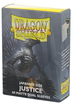 Dragon Shield - Matte Dual - Japanese Size Card Sleeves | 60 CT - Smooth & Tough Premium TCG Sleeves - Compatible with Yu-Gi-Oh, Naruto, Cardfight & Vanguard | Justice