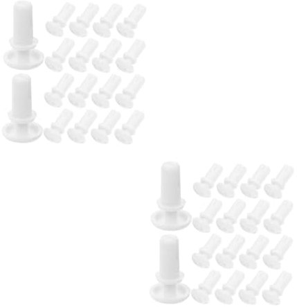 ULTECHNOVO 2sets Plastic Expansion Buckle Car Microwave Button Fix Door Trim Panel Clips Microwave Locking Button Kit Microwave Door Lock Button Microwave Door Button Nylon White 100pcs*2