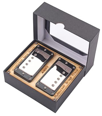 ERINGOGO 2st Humbucker Pickup För Elgitarr Neck Och Bridge Pickup Med Skruvar Svart För Elektriska Gitarrer Långvarig Och Ljudisolerad Design