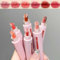 6Pcs Hydrating Lipgloss Set,Glänzend Hochpigmentiert Lang anhaltende Wasserfester Rosa Rot Niedlich Lipgloss Lip Tint Stain für Frauen