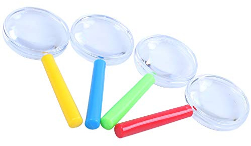 Asyduey 4Pzs Juguetes de ninos Mini Lupa de plastico