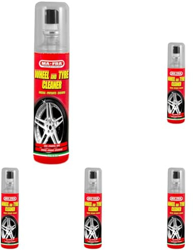 Ma-Fra Pulitore Cerchi e Gomme, Detergente 2in1 Ideale per Sgrassare, Pulire e Rinnovare Sia i Cerchi in Lega Che Pneumatici Auto in Poche e Semplice Passate, Pratico Formato Spray Portatile da 150ml