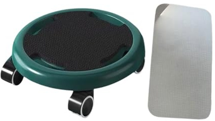 Jiuvaso Rullo per Esercizi con Dischi Addominali, rulli per Allenamento, Dischi scorrevoli con Ruote, per Uso Domestico, Attrezzature per Il Fitness, Verde