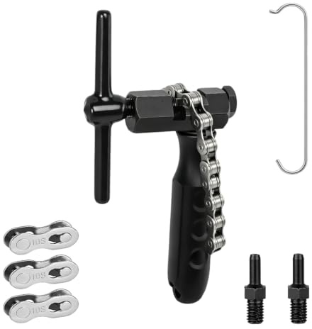 ikBrtaiay 1 kit de rivet de chaîne de vélo, outil de chaîne de vélo pour chaînes à 10 vitesses et à vitesse unique, retrait et installation de chaînes de vélo pour VTT, vélo de ville
