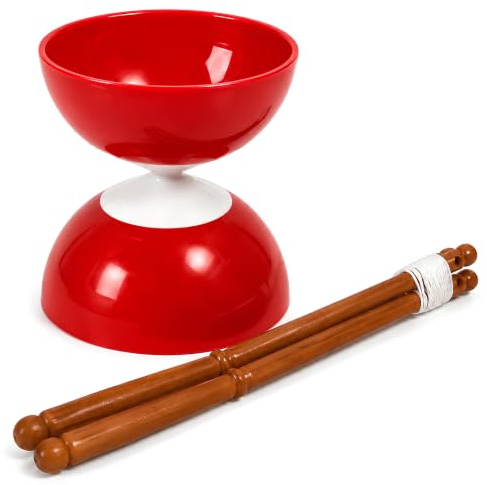 Generico Diablo spel för barn pojkar och vuxna Diablo Diabolo jonglering med ätpinnar 36 cm Diabolos jonglörsset med Diabolos stavar, slumpmässiga färger