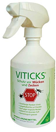 VITICKS Schutz vor Mücken und Zecken: Wehrt Insekten ab - bis zu 8 Stunden Schutz, Sprühflasche, 500 ml