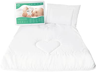 Baby Comfort All Seasonal Bedding Duvet Quilt 150x120 cm + Flat Pillow 40x60 cm Junior Toddler Filling Set