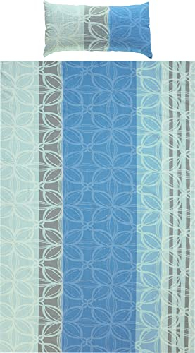 Erwin Müller Bettwäsche, Bettgarnitur Seersucker 100% Baumwolle - bügelfrei, mit praktischem Reißverschluss, temperaturausgleichend