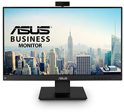 ASUS BE24EQK 23.8” Business Monitor with 1080P Full HD IPS, Eye Care, DisplayPort HDMI, Frameless, Built-in Adjustable 2MP Webcam, Mic Array, Stereo speaker, Video Conference,BLACK