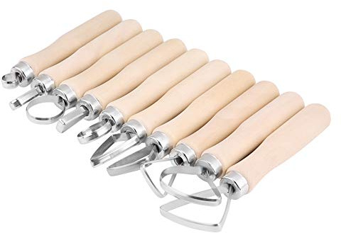 10PCS Wax Pottery Tool,Clay Extruder Tool Teacup Mug Handle Clay Cutters,Pottery Clay Sculpture Carving Tool Set