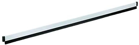 Automatik Türbodendichtung zuschneidbar - Länge 100cm - Spalte bis max. 14mm - Effektiv bei Zugluft, Kälte & Staub - selbstklebend, energiesparend - ALU Zugluftstopper Bürstendichtung (Weiss)