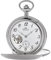 UMR RUHLA Taschenuhr Mechanic, Handaufzug, Edelstahlgehäuse, Silber, Sprungdeckel