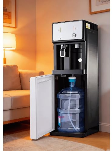 Distributeur d'eau Debout À Chargement par Le Bas,Machine De Refroidissement d'eau en Bouteille,Eau Chaude,Eau Froide À Température Ambiante,Eau Glacée 3 Fonctions,for Bureau,Bureau À Domicile