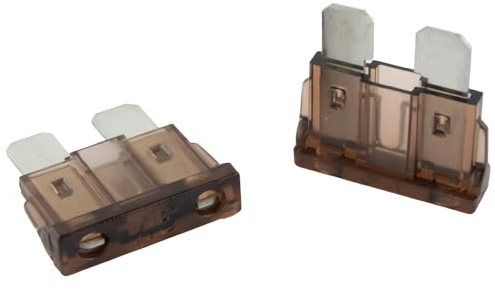 SeKi Lot de 5 fusibles à fiche plate standard ATO 7,5 A marron ; Fusible de voiture fusible à lame 19mm 32V/DC caravane de bateau