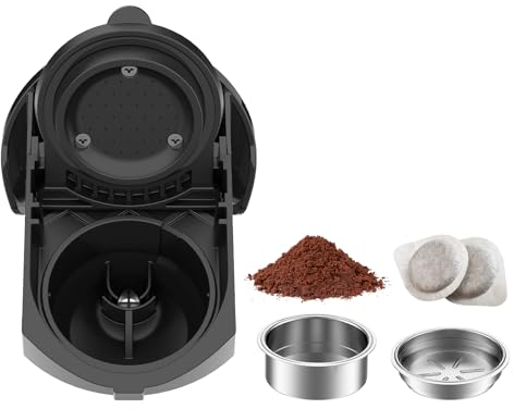 KOTLIE EM-308A Kapsel-Kaffeemaschinen-Pod-Zubehör für gemahlenen Kaffee und ESE (44 mm) Kaffee