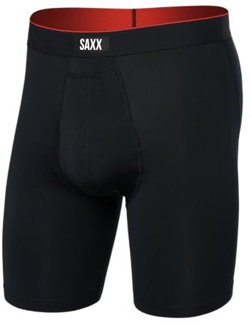 Saxx Mens Multi Sport Mesh Long Boxer Brief Fly