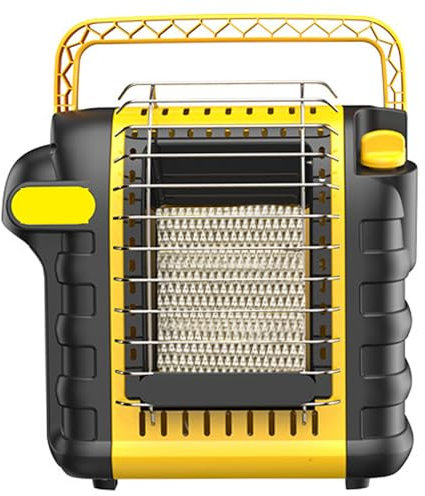 Riscaldatore a Gas Portatile, riscaldatore a propano con sensore di esaurimento dell'ossigeno e Protezione da guasto della Fiamma, 3 impostazioni di Riscaldamento, riscaldatore di Spazio Perfetto