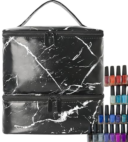 Borsa Per Organizzatore Per Smalto Per Unghie - Borsa Tech Nail | Custodia Per Il Trasporto Di Smalto Per Unghie | Organizzatore Di Polacco in Gel | Di Stoccaggio Di Grande Capacità per Strumenti Di
