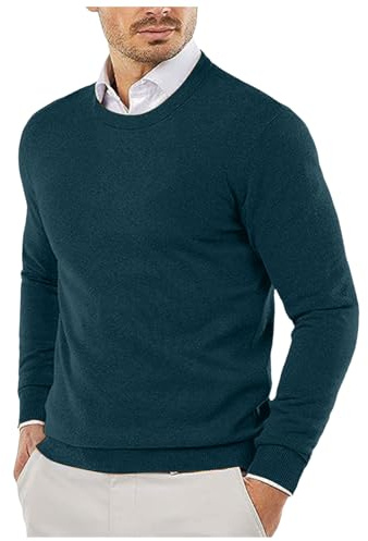 Maglioncino Girocollo Uomo, Maglione Lavorato a Maglia Maglione Uomo Invernali Morbido Casual Felpe Lavorato a Maglia Classico Inverno Caldo Pullover Maglioncino Uomo Firmato Maglioncino