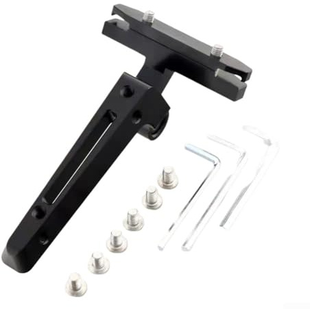 Nexbrill Adaptateur de porte-bidon de vélo en alliage d'aluminium, support d'extension de selle réglable pour double cage, support de siège arrière avec vis et clés, noir