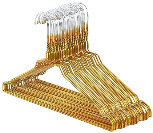 HANGERWORLD 25 Grucce Appendiabiti 40cm in Metallo Colorate Dorate Salvaspazio per Casa e Lavanderia