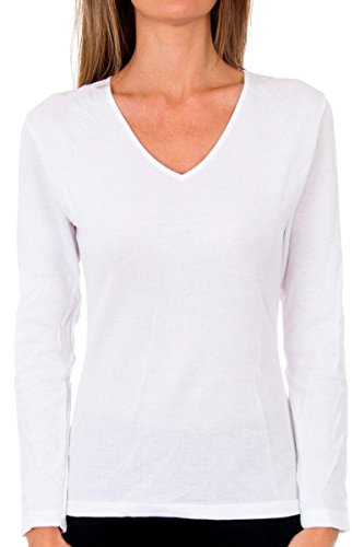 Playtex Thermal Cotton Long Sleeve T-shirt X1, T-Shirt, Mujer, Blanco (White), M
