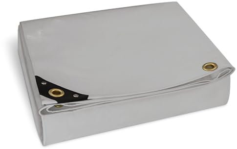 NEMAXX® Bâche Premium Imperméable [300x500cm]–Résistante aux UV [650 g/m²] Bâche de Camion avec Œillets,Bâche en PVC pour Bois,Jardin,Toit & Construction–Bâche de Protection Hivernale–Gris–15 m²