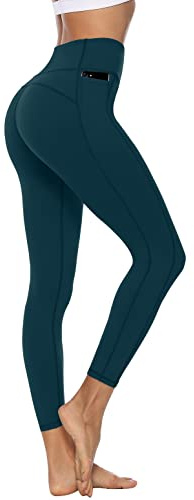 Persit Sporthose Damen, Sport Leggins für Damen Yoga Leggings Yogahose Sportleggins Dunkelgrün-Size 36/38 (Herstellergröße: S)