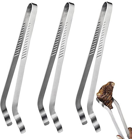 UPTALY 3 pinzas de acero inoxidable para servir, pinzas de cocina extralargas de 35 cm, pinzas de cocina gruesas, pinzas japonesas para parrilla, clip para pan, pinzas de cocina para barbacoa